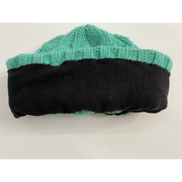 Ski The East Wool Blend Beanie Cable Knit Hat One Size Fits Most Green - Picture 6 of 11